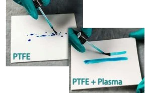 Plasma effect on PTFE