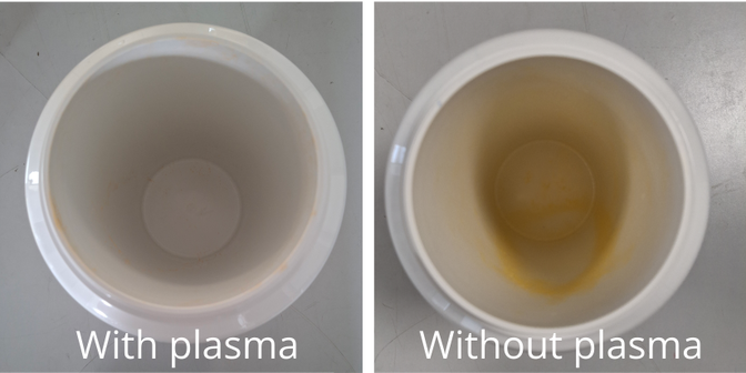 Stain-resistant finish on the packaging