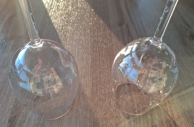 Drying effect on glasses
