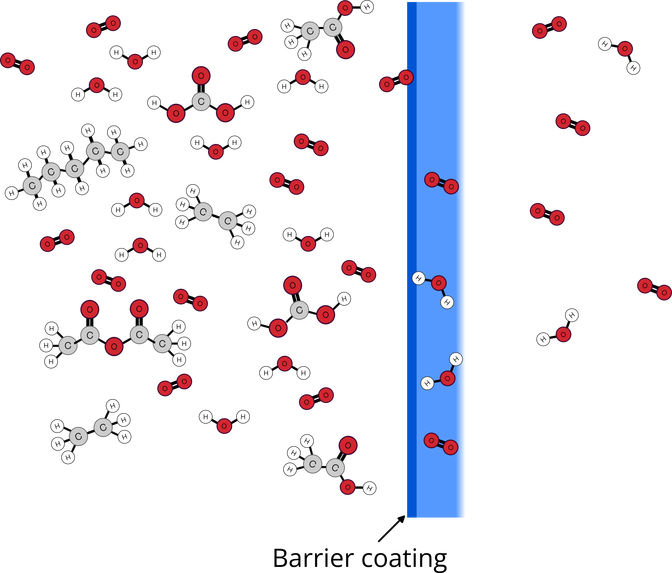Carbon barrier coating 
